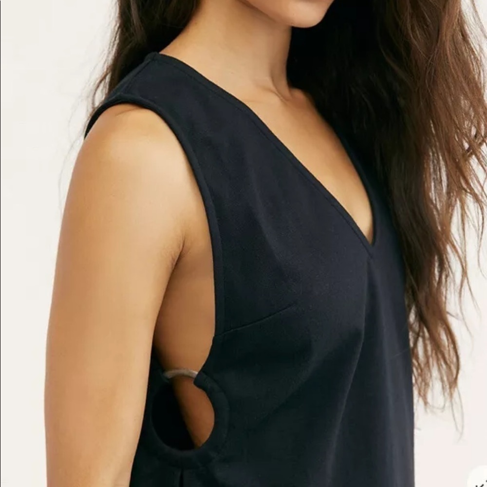 Free People Merav Tank NWT black hoop tank - Picture 2 of 11